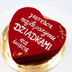 Tort serce na dzień babci i dziadka